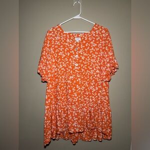 Mud Pie Aster Women’s Short Sleeve Flounce Dress
